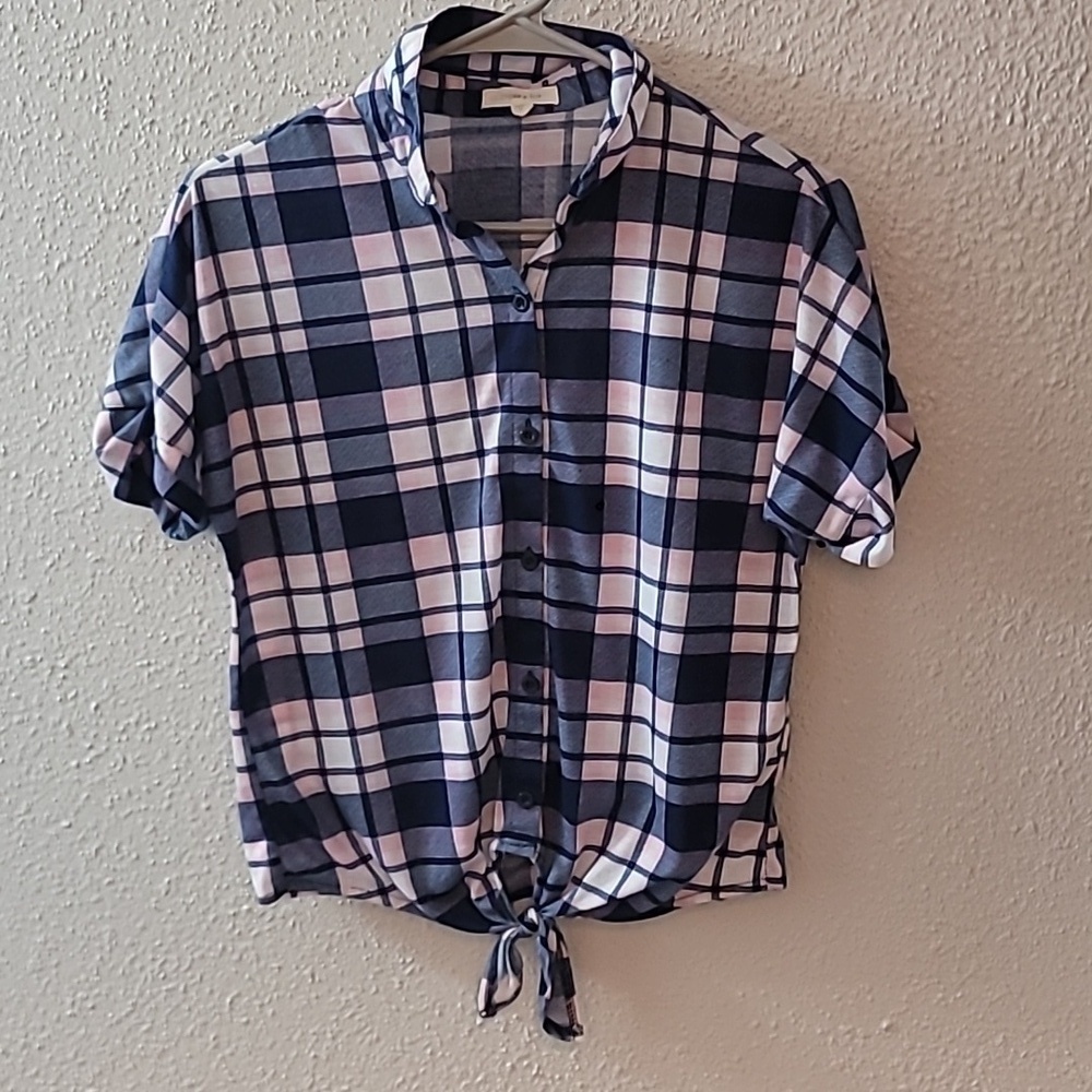 PAPER TEA BUTTON UP SHIRT